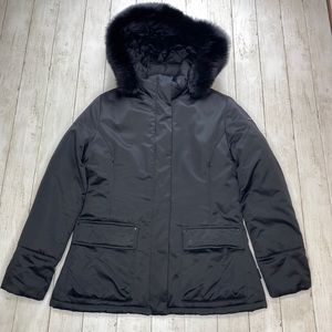 CALVIN KLEIN Size M Puffer 🦆DownW/🦊 Fox Fur Hood